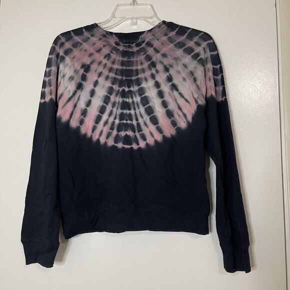 NEW! RAILS Theo black skeleton Tie Dye pullover black crewneck sweater SMALL - Picture 5 of 5